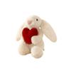 Floral Lop-Eared Bunny Plush Toy - Heart Hug Companion Doll for Kids