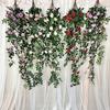 Love Lotus 12branch Rose Wall Hanging Wedding Decor With Silk Flowers For Home And Event Use