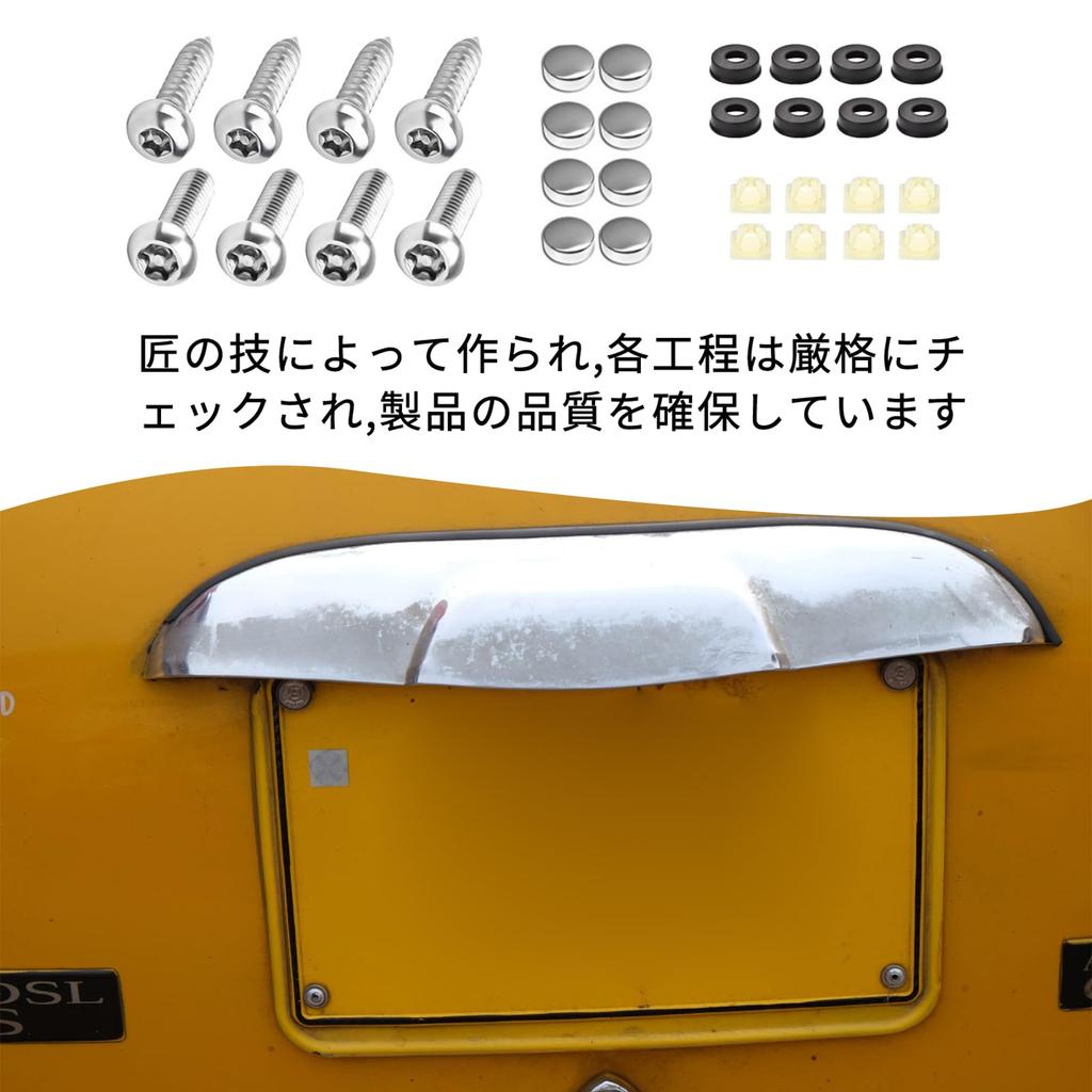 Kennzeichenschrauben [54 Stück] Diebstahlsichere Schrauben, Sicherheitsschrauben, Edelstahl-Schraubenwerkzeuge, Kennzeichenschraubenzubehör für alle Modelle