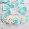 Women's Fashion Flower Wedding Sash Belt PU and Plastic Material for Brides and Girls