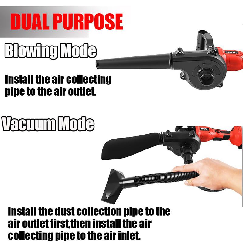 2-in-1 Converter Tool Angle Grinder Converted Into Blower Vacuum Cleaner Kit Blow Suction Sawdust Dust for Your House Accessory
