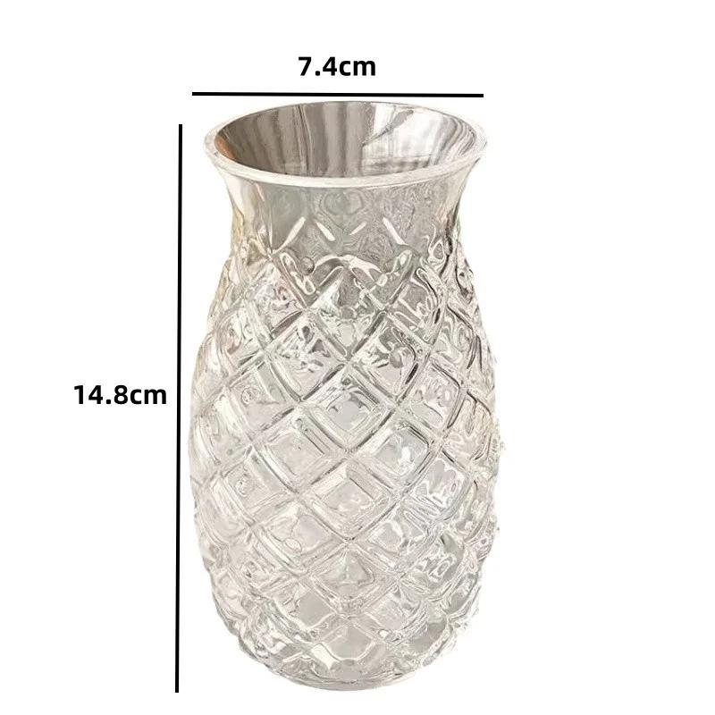 480Ml Pineapple Shaped Cocktail Glasses Creative Drinking Cup Transparent Water Glass Red Wine Glass Cup For Home Bar Party