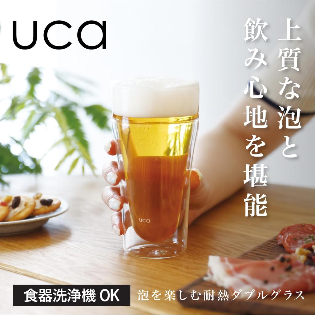 CB Japan Glass Dishwasher Double Glass for Enjoying Bubbles Tumbler, 350ml, Heat-Resistant Glass, Single-Walled Top/Double-Walled Body, Safe,