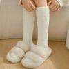2025 new Women's Mink Fur Socks Knee High Calf Socks Plush Long Tube Sock Winter Thick Warm Long Sock Sleep Socks