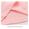 2025 Summer Korean Style Girls' Cotton Ruffle T-Shirt - Round Neck, Short Sleeve, Solid Color, Cute Undershirt.