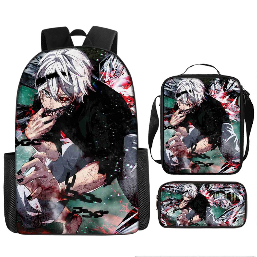 Anime Peripheral Backpack Tokyo Ghoul Food Backpack Kimuken School Bag Computer Bag Tokyo Ghoul Backpack
