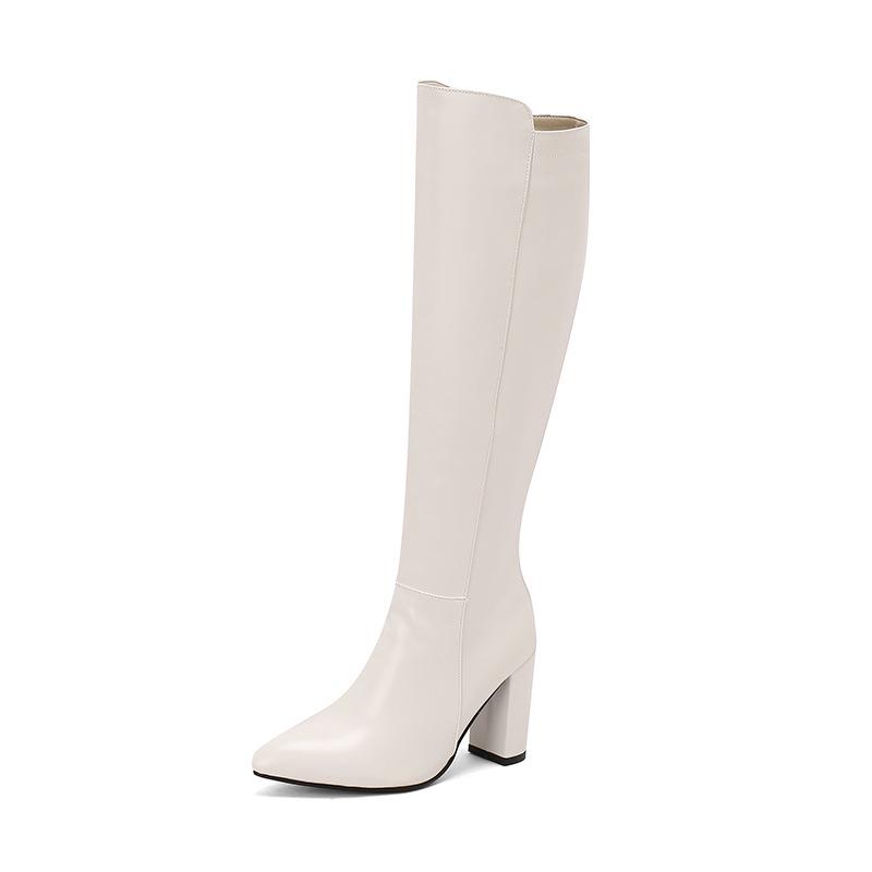 

2025 Winter High Leg Knight Boots, Size 34-48, Chunky Heel, Women s Fashion Footwear. 34 білий