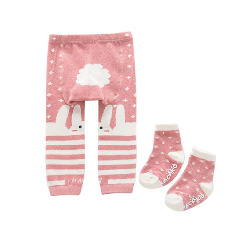 Unisex Baby Leggings Warmer Cotton PP Pants Trousers + Socks