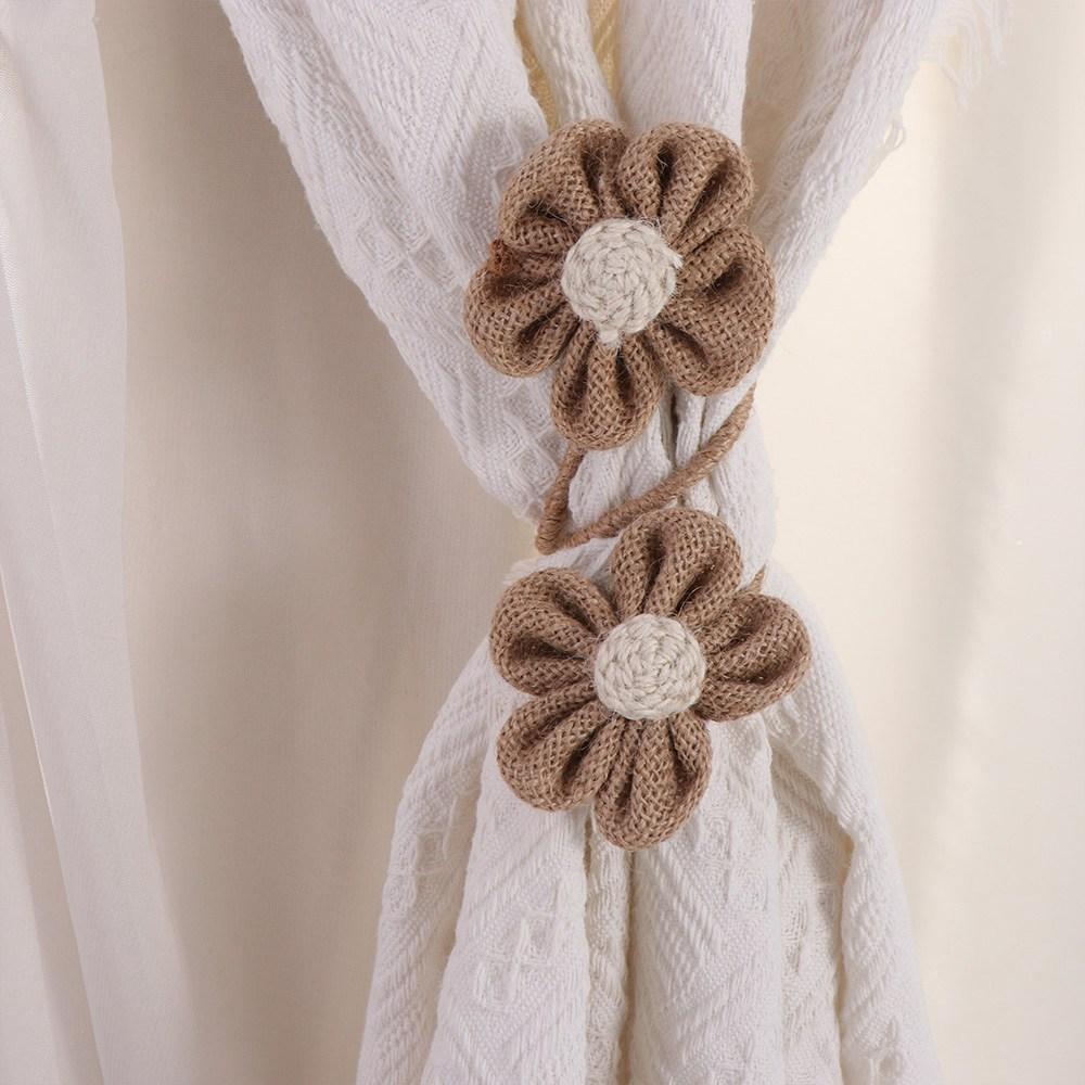 Handmade Flower Curtain Ties Easy to Use Curtain Strap Cartoon Curtain Tieback Window Curtains