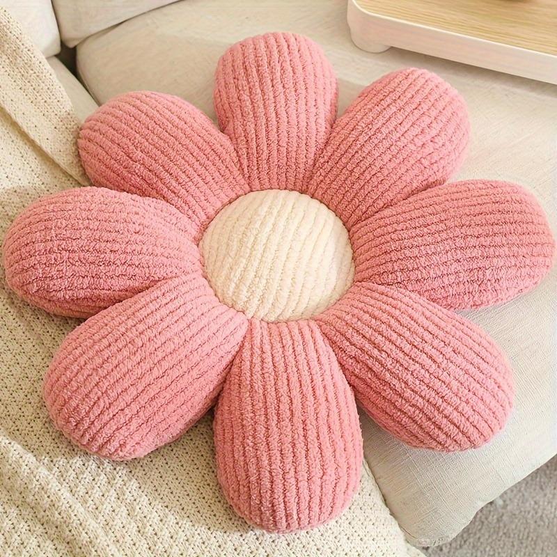 1pc Polyester Woven Flower Cushion, 8-Petal Home Sofa Bedroom Chair Decorative Pillow, Feel Soft , Diverse colors