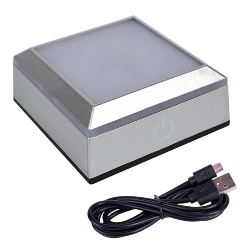 LED Touch Sensitive Crystals Atmospheres Lamp Base Featuring Dimmable Light for Jewelry Display and Home Decoration