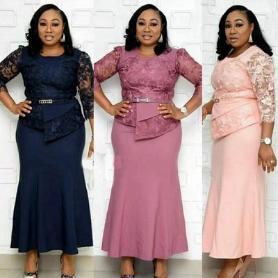 Plus Size Christmas Dresses Women O Neck Long Maxi Dress Fashion Lace Patchwork Night Party Dress Vestidos