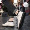 38-48 Leather Casual Men Shoes Design Sneakers Man Breathable Leather Shoes Men Ankle Boots Outdoor