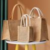 20pcs Bulk Wholesale 100pcs/Lot Personalized Burlap Jute Tote Bag Grocery Bags Beach Wedding Birthday Gift Laminated Bags