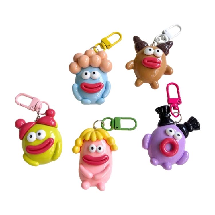 Large Silly Sausage Keychain For Girls Bold Bag Clip Lightweight Resin Key Ring Soft Resin Keychain Decors