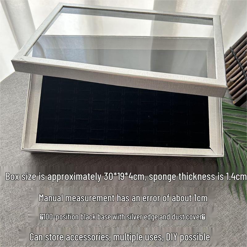 Schmuckorganizer mit großem Fassungsvermögen: 100-Fächer Transparente Vitrine für Ohrringe, Ringe, Halsketten und Anhänger