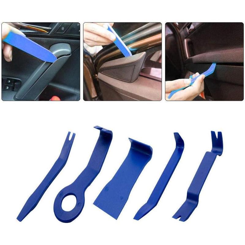 5 x Car Audio Door Clip Panel Dashboard Trim Radio Removal tall Pry Tool Set