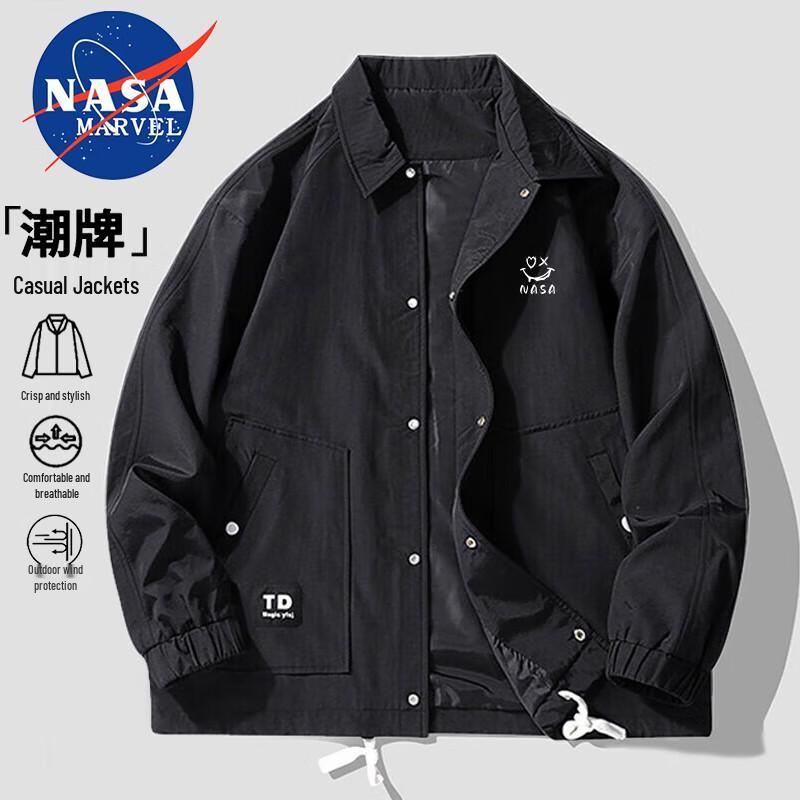 NASA MARVEL Herren Lockerer Freizeit-Reversjacke