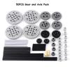 Legoeds-compatible Technical Tracks and Wheels Pack Gears and Axle Set Tank Chain Crawler for 3711 3873 57518 88323 15379 14696