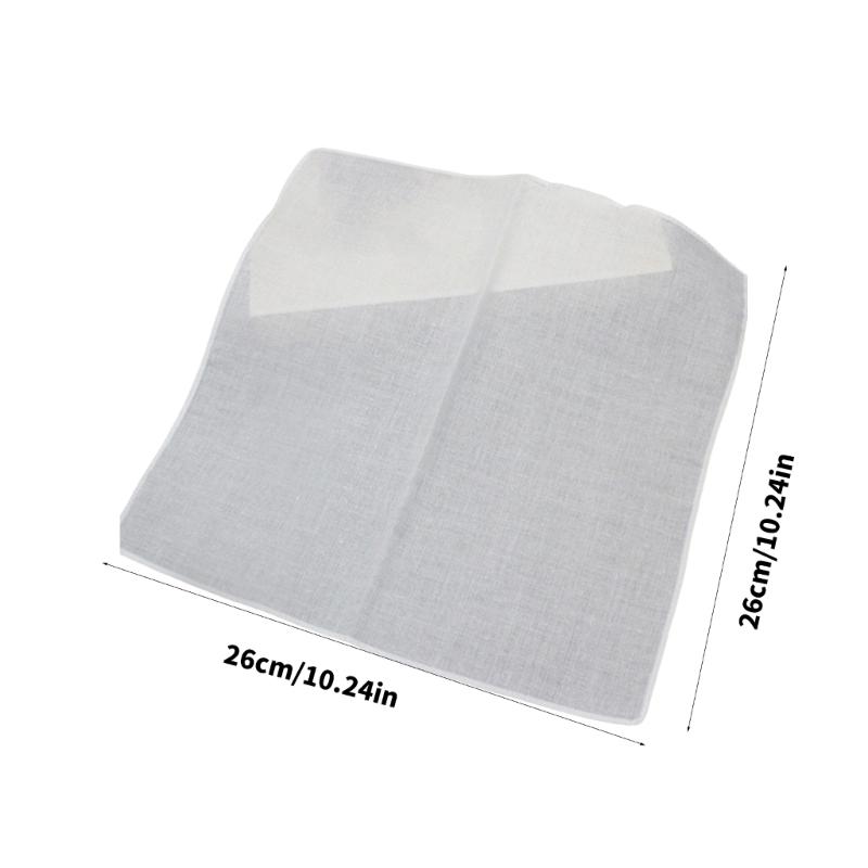 10pcs Men White Handkerchiefs From Soft Cotton Handkerchief for Maintaining Cleanliness and Fashionable
