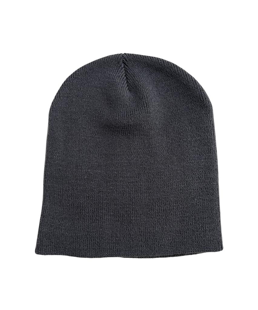 SK8ER ROCK Double Cross Patchwork Beanie ((Dark Gray))