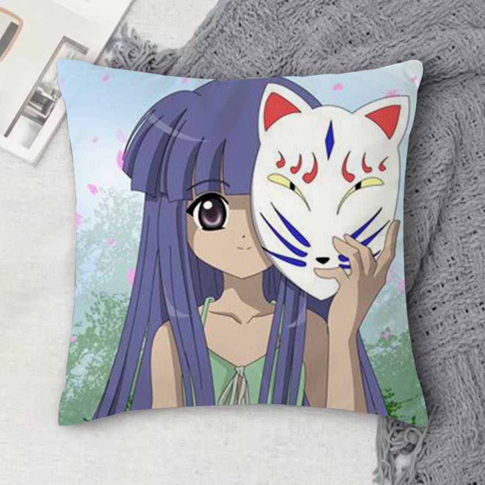 Хигураси: Когда плачут цикады Двусторонняя квадратная декоративная наволочка для дивана, гостиной, домашнего декора 30x30 cm