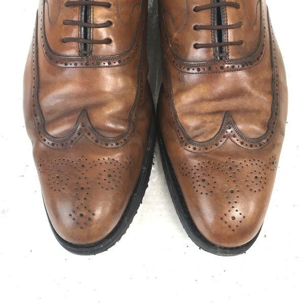 Church's 4 Cities Vintage Full Brogue Wingtip Schuhe 9.5F 28cm Braun(GEBRAUCHT)