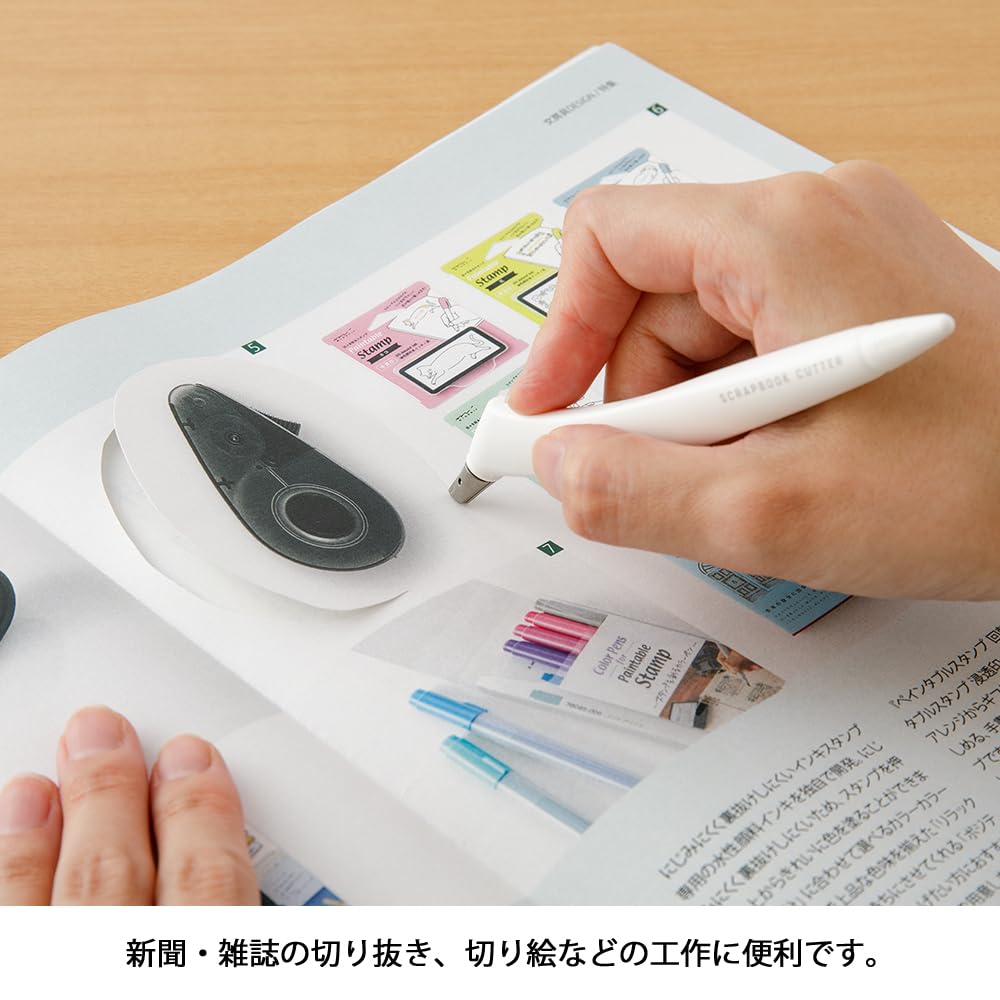 Midori 35555006 Single-Cut Cutter, White,