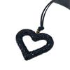 Ceramic Heart Car Pendant Full of Diamonds Mirror Hanging Ornament Keychain for Automobiles