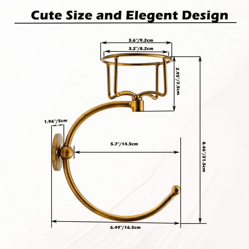 Hand Towel Holder Bathroom Towel Hook Ring With Candle Stand Rustic Elegant Decorative Creative Rack For Bath Kitchen