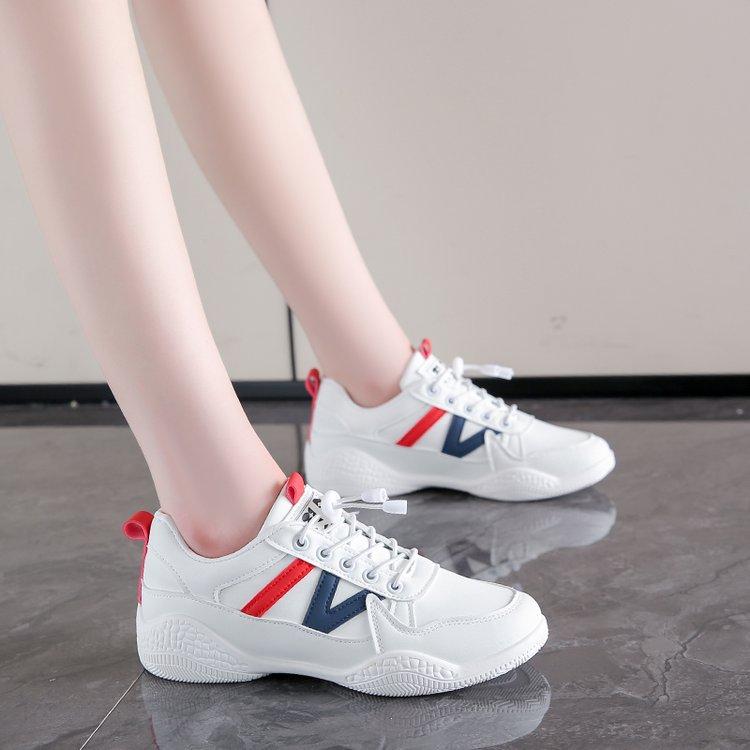 

Подходящие по цвету кожаные белые туфли 2024 года, новые осенне-зимние ретро-кеды без шнурков, повседневные спортивные туфли 41