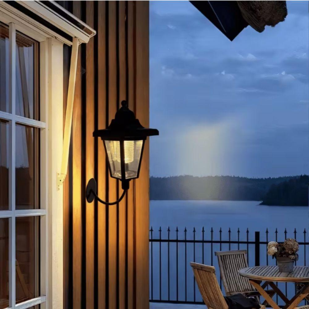 Waterproof Solar Wall Light Solar Energy Outdoor Rated Wall Sconce IP65 Hexagon Shape Hexagonal Wall Light Courtyard Lighting