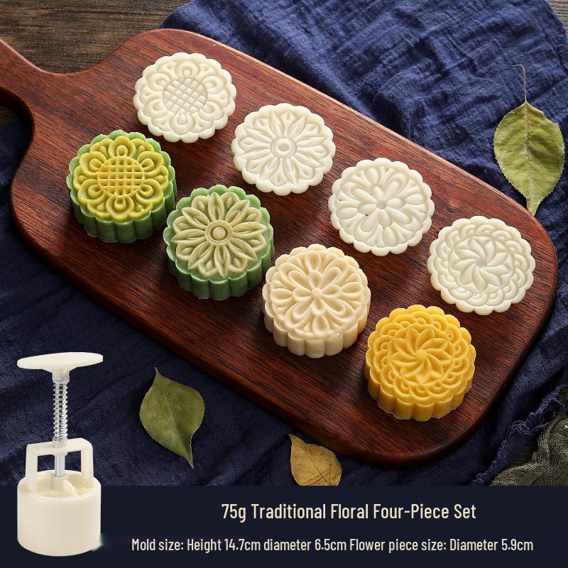 Forma do wytłaczania księżycowych ciastek typu Snow Skin i ciastek z fasoli mung, ręcznie tłoczona