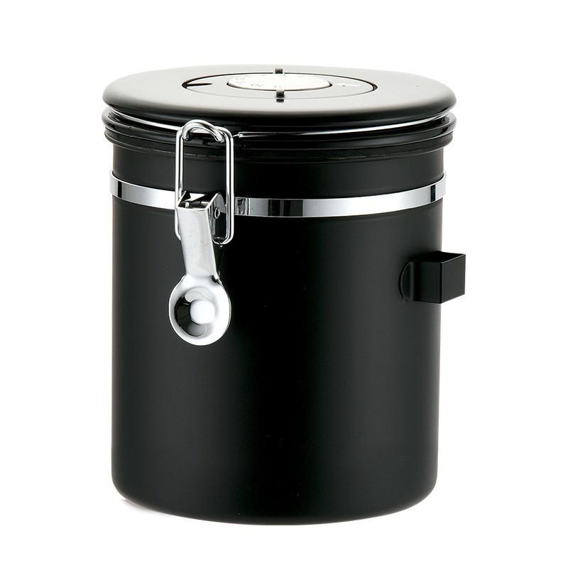 304 Stainless Steel Airtight Coffee Canister with Date Tracker and Exhaust Valve for Freshness