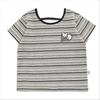 Girls' Retro Striped Short Sleeve T-shirt