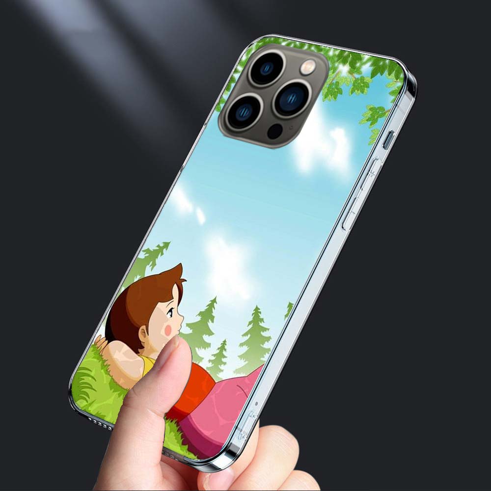 Heidi Cartoon Phone Case For Iphone 16E 15 Pro 14 Plus 17E 16 17 Pro Max Air 11 12 13 Mini Shockproof Capa Cute Cover TPU Cle