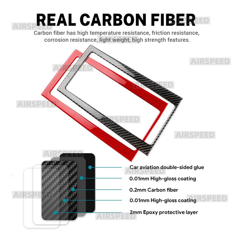 Real Soft Carbon Fiber Sticker For Mercedes Benz SL R129 1990-1994 1995 1996 1997 1998 1999 2000 2001 2002 Car Storage Box Panel.