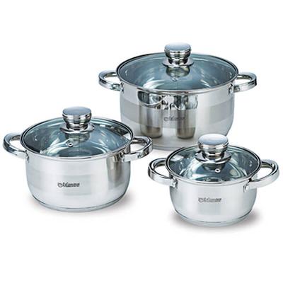 Zestaw 3 Garnków Z Pokrywkami ( 1,5L, 3,0L, 5,0L ) Mr-2220-6L