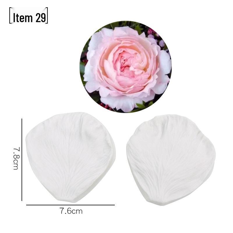 Blütenblatt Silikon Fondant Form Set - Lebensmittelqualität für Baum- und Blumenprägung.