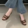 Fashion Flats Women Sandals Summer Fashion Shoes Dress Cozy Casual Slippers Walking Woman Shoes 2025 New Designer Beach Chaussures Femme