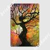 Tree Of Life Series Dusk Poster Metal Plaque Designing Club Bar Wall Decor Club Home Tin Sign Poster