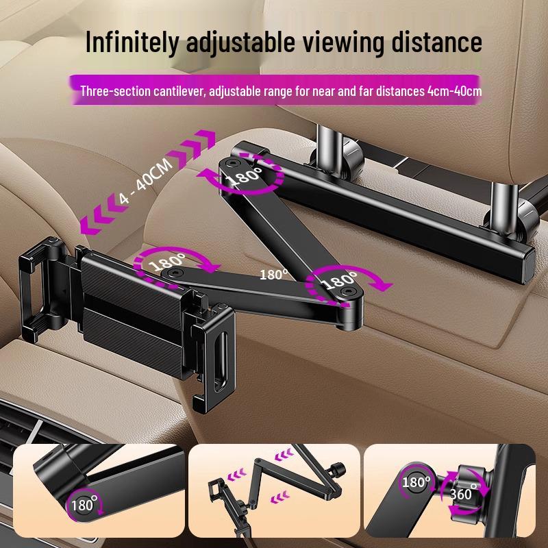 Universal Foldable Car Headrest Phone & Tablet Holder