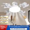 E27 Multifunctional Flower Shaped Ceiling Fan Light with Remote Energy Saving Suitable for Living Room Study Home