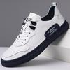 Fashion Trend Youth Men's Casual Leather Shoes Fashion Versatile Comfy Male Sneakers Outdoor Platform Leisure Walking Men Shoes