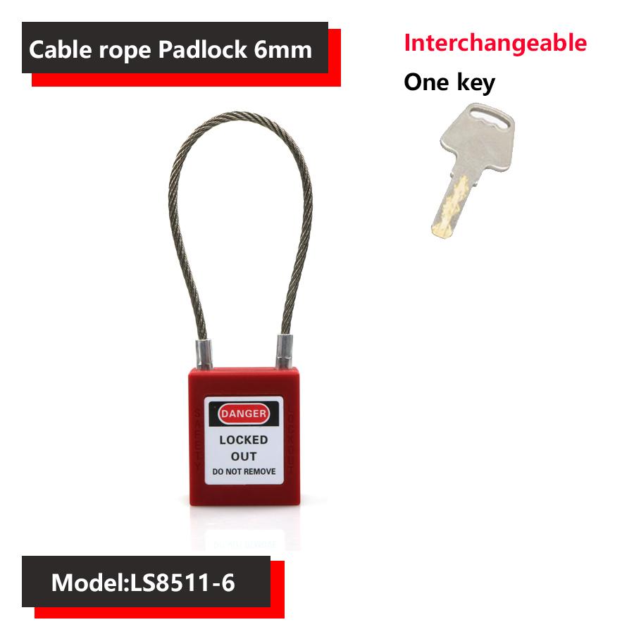 38mm Industrial Safety Padlock LOTO Lockout Nylon Engineering Shackle Personal Energy Lockout Direct Multiple Specifications 6