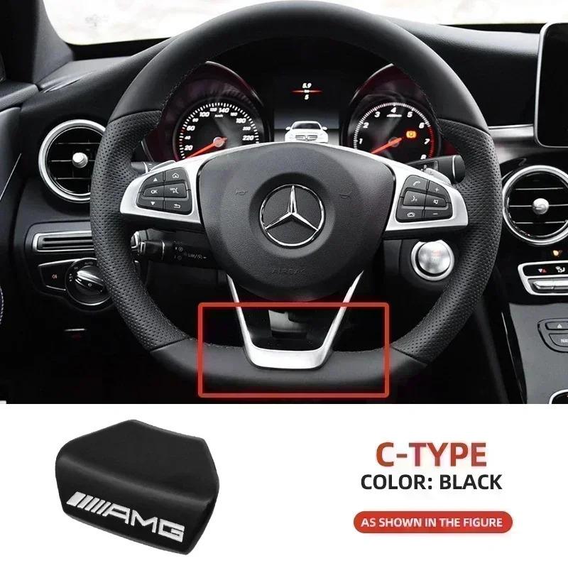 Horké W221 2025 Pro Mercedes-Benz Pro Logo AMG Samolepka na volant Kryt emblému auta Samolepka na interiér Nálepka Pro AMG Mercedes Ben YX4