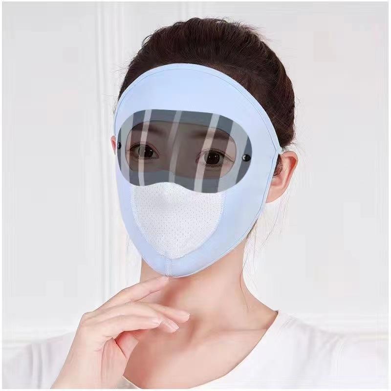 Sonnenschutz-Linsenmaske, abnehmbar, für Damen, Frühling und Sommer, Anti-Ultraviolett-Sonnenschutz, Fahrradfahren, staubdicht, verstellbare Hutmaske