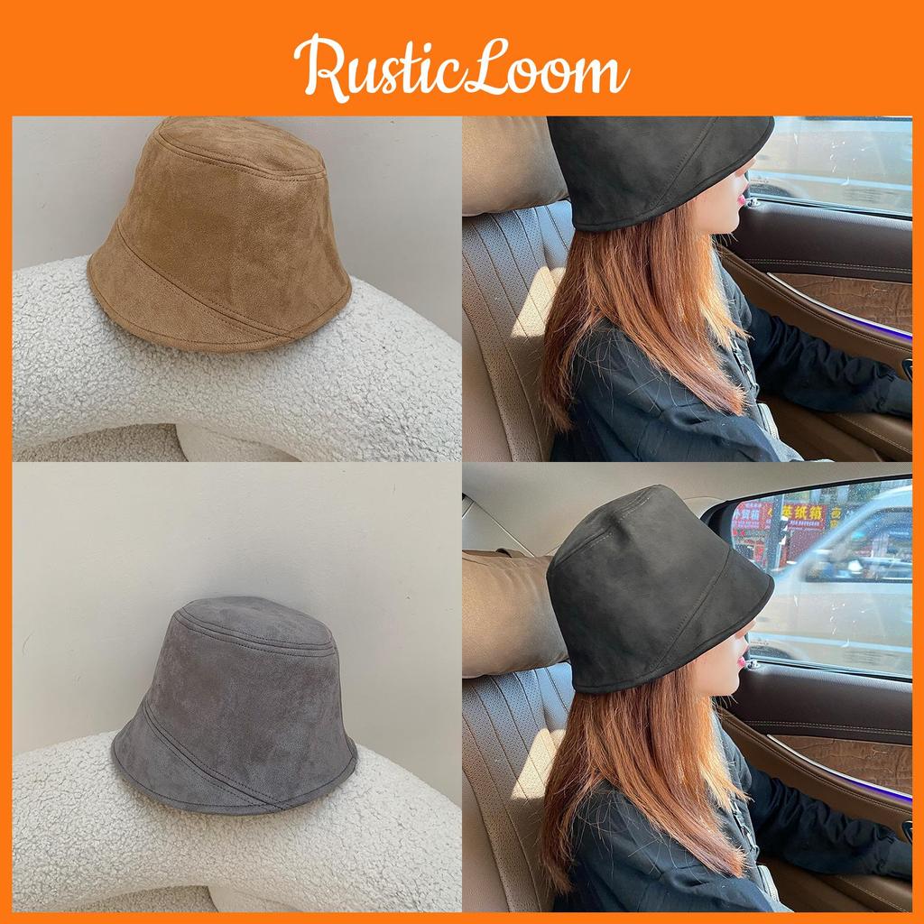 Brim Wide Chic Suedelook Bucket Hat Comfortable And Stylish For All Seasons