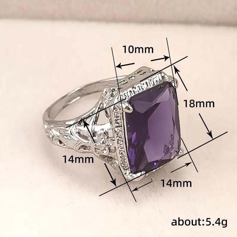 Lindon Klassisk Kopparlegering Zirkon Ring Dam Smycken Bröllopslöfte Festpresent