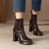 Round head short boots New autumn and winter shoes Chelsea Martin boots Skinny comfortable boots Spring and autumn